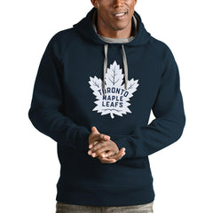 Toronto Maple Leafs Antigua Logo Victory Pullover Hoodie - Navy | US 4572070
