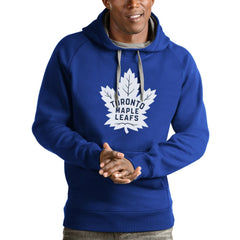 Toronto Maple Leafs Antigua Logo Victory Pullover Hoodie - Blue | US 4572073