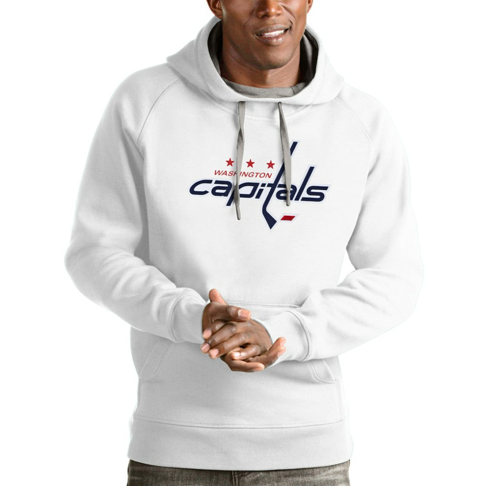 Washington Capitals Antigua Logo Victory Pullover Hoodie - White | US 4572084