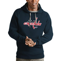 Washington Capitals Antigua Logo Victory Pullover Hoodie - Navy | US 4572085