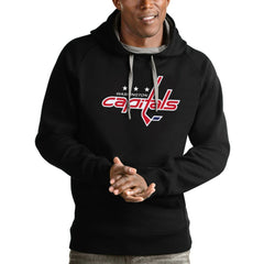 Washington Capitals Antigua Logo Victory Pullover Hoodie - Black | US 4572086