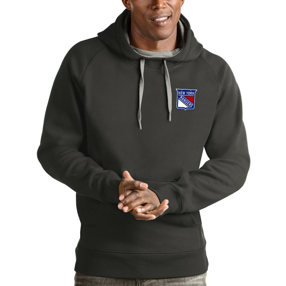 New York Rangers Antigua Victory Pullover Hoodie - Charcoal | US 4572236