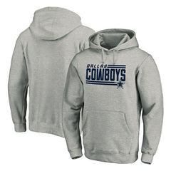 Dallas Cowboys Onside Stripe Pullover Hoodie - Heathered Gray Hoodies