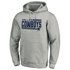 Dallas Cowboys Onside Stripe Pullover Hoodie - Heathered Gray Hoodies