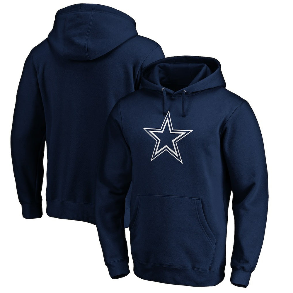 Dallas Cowboys Primary Logo Fitted Pullover Hoodie - Navy Hoodies