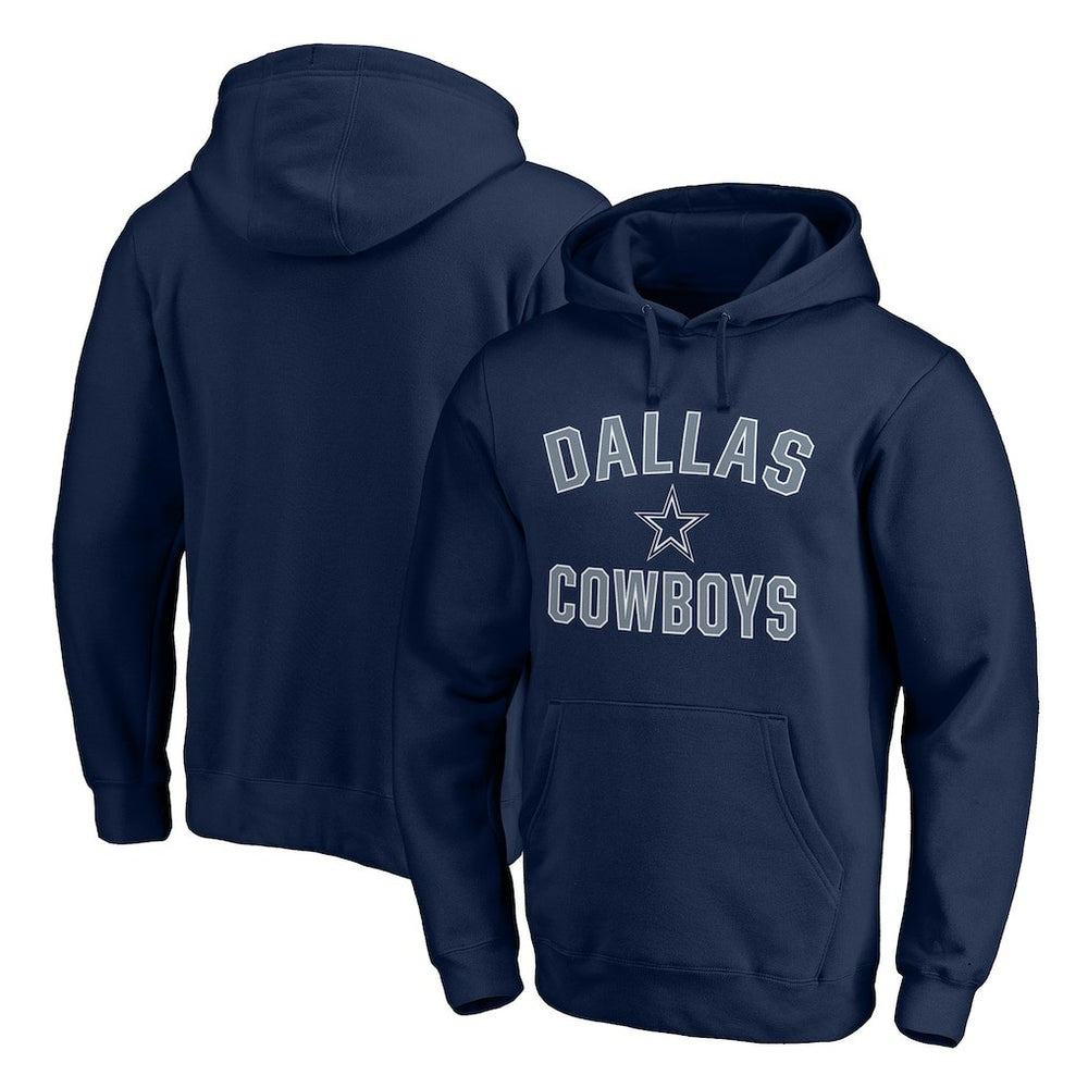 Dallas Cowboys Victory Arch Team Fitted Pullover Hoodie - Navy Hoodies
