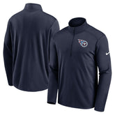 Tennessee Titans Logo Pacer Performance Half-Zip Jacket - Navy Jackets