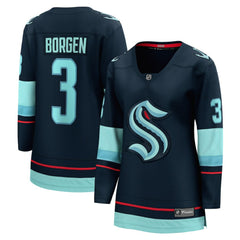 Will Borgen Seattle Kraken Fanatics Women's Home Breakaway Player Jersey - Deep Sea Blue | US 4581884