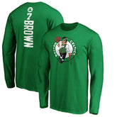 Jaylen Brown Boston Celtics Playmaker Name & Number Long Sleeve T-Shirt Kelly Green