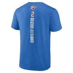 Shai Gilgeous-Alexander Oklahoma City Thunder Playmaker Name & Number T-Shirt Blue