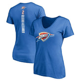 Shai Gilgeous-Alexander Oklahoma City Thunder Women's Playmaker Name & Number V-Neck T-Shirt Blue outlet