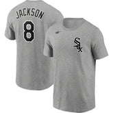 Bo Jackson Chicago White Sox Nike Cooperstown Collection Name & Number T-Shirt - Heathered Gray T-shirts