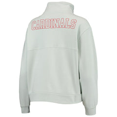 St. Louis Cardinals The Wild Collective Women's Two-Hit Quarter-Zip Pullover Top - Light Blue Pullover