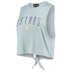 Houston Astros The Wild Collective Women's Open Back Twist-Tie Tank Top - Light Blue Tanks
