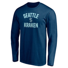 Seattle Kraken Victory Arch Long Sleeve T-Shirt - Deep Sea Blue | US 4619597