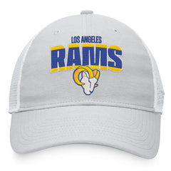 Los Angeles Rams Trucker Snapback Hat - Heather Gray/White Hats
