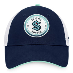 Seattle Kraken Fanatics Iconic Gradient Trucker Snapback Hat - Deep Sea Blue/White | US 4625761
