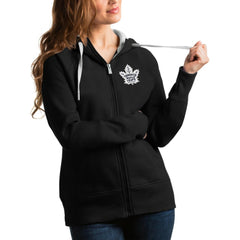 Toronto Maple Leafs Antigua Women's Victory Full-Zip Hoodie - Black | US 4627532