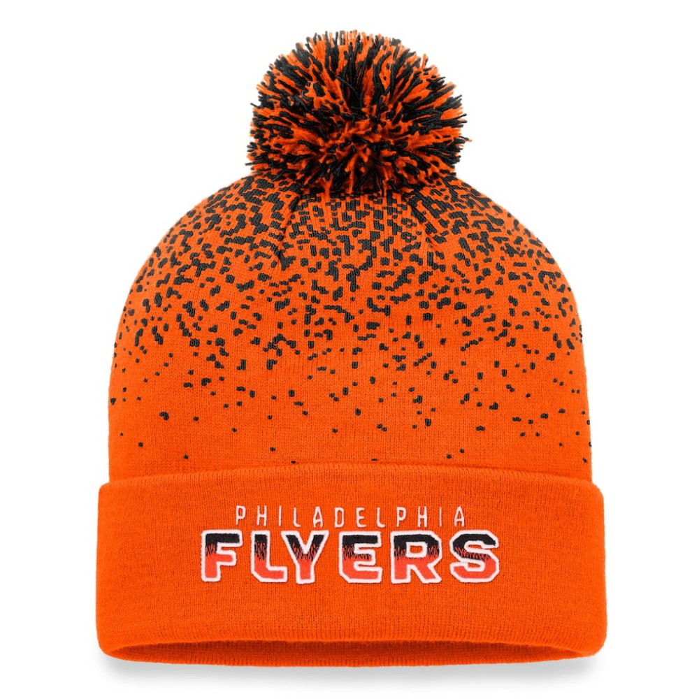 Philadelphia Flyers Fanatics Iconic Gradient Cuffed Knit Hat with Pom - Orange | US 4630247