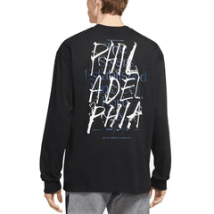 Philadelphia 76ers Courtside Established City Max90 Long Sleeve T-Shirt Black - Nike