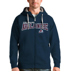 Colorado Avalanche Antigua Wordmark Victory Full-Zip Hoodie - Navy | US 4636866