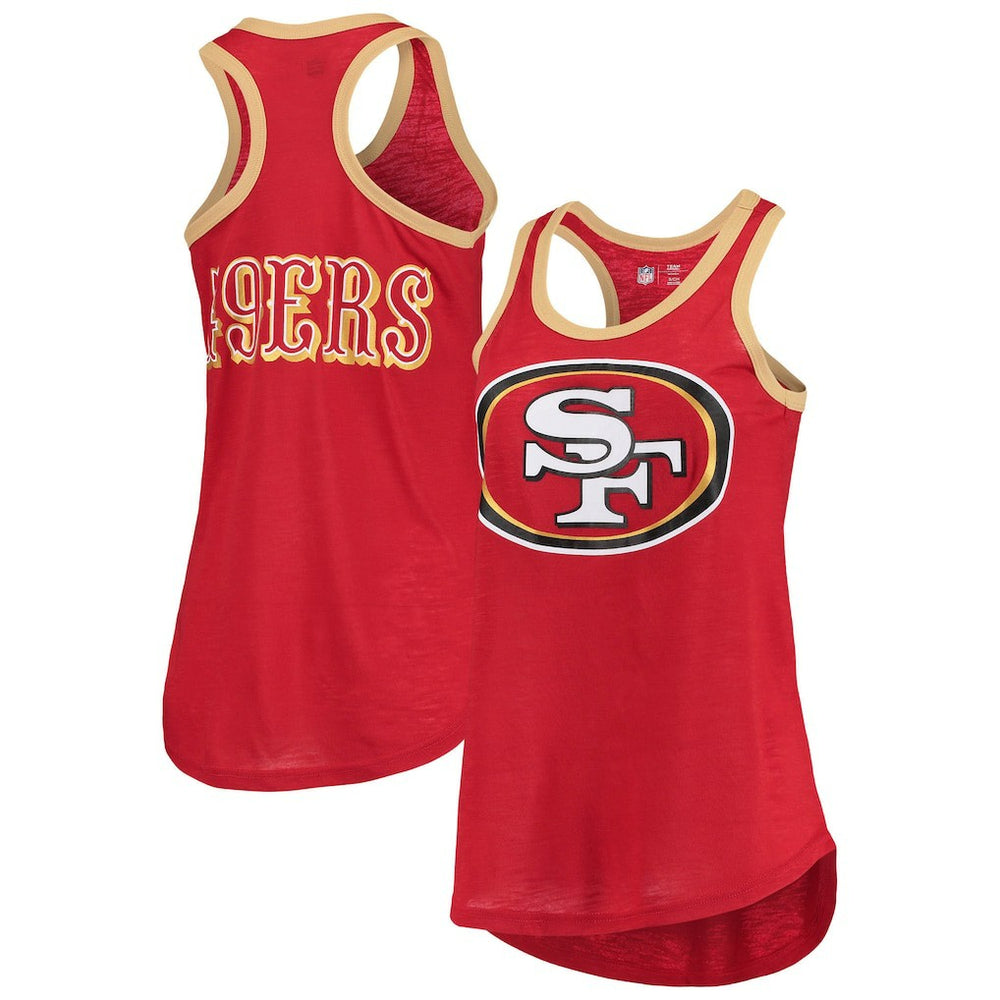 San Francisco 49ers G-III 4Her by Carl Banks Women's Tater Burnout Tank Top - Scarlet Tops