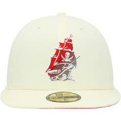 Tampa Bay Buccaneers New Era Chrome Color Dim 59FIFTY Fitted Hat - Cream Hats