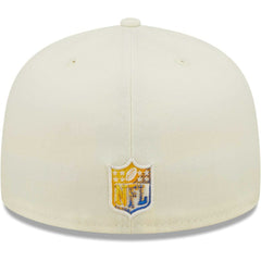 Los Angeles Rams New Era Chrome Color Dim 59FIFTY Fitted Hat - Cream Hats