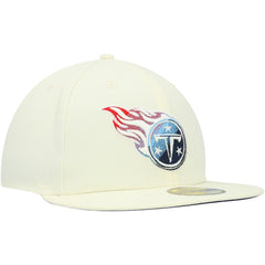 Tennessee Titans New Era Chrome Color Dim 59FIFTY Fitted Hat - Cream Hats