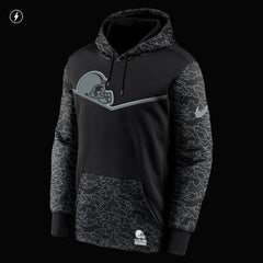 Cleveland Browns RFLCTV Chevron Pullover Hoodie - Black Hoodies