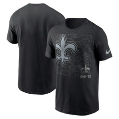 New Orleans Saints RFLCTV T-Shirt - Black T-shirts