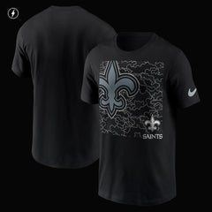 New Orleans Saints RFLCTV T-Shirt - Black T-shirts