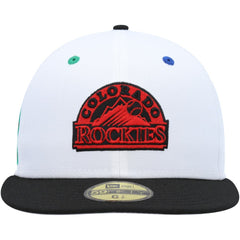 Colorado Rockies New Era 25th Anniversary Primary Eye 59FIFTY Fitted Hat - White/Black Hats