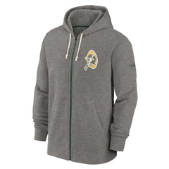 Green Bay Packers Historic Lifestyle Full-Zip Hoodie - Heather Charcoal Hoodies