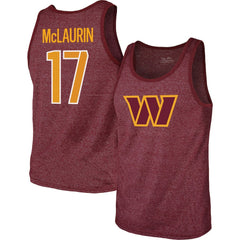 Terry McLaurin Washington Commanders Majestic Threads Player Name & Number Tank Top - Heathered Burgundy Tops