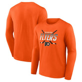 Philadelphia Flyers Fanatics Covert Long Sleeve T-Shirt - Orange | US 4641721