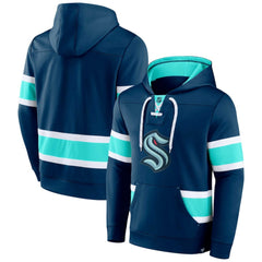 Seattle Kraken Fanatics Powerplay Warrior Pullover Hoodie - Deep Sea Blue | US 4641846