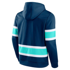 Seattle Kraken Fanatics Powerplay Warrior Pullover Hoodie - Deep Sea Blue | US 4641846