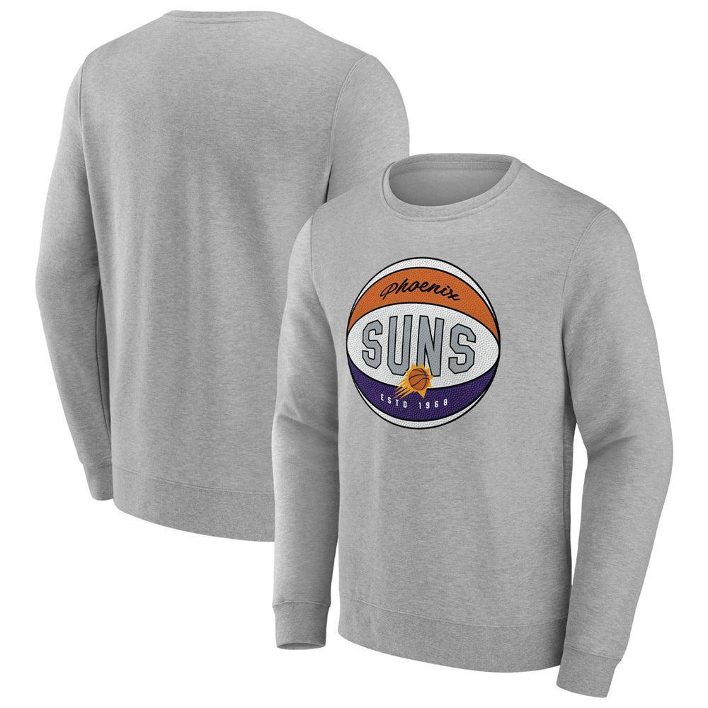 Phoenix Suns True Classics Vint Pullover Sweatshirt Heathered Gray - Fanatics