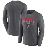 Portland Trail Blazers Where Legends Play Iconic Practice Long Sleeve T-Shirt Heathered Charcoal - Fanatics outlet