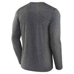 Utah Jazz Where Legends Play Iconic Practice Long Sleeve T-Shirt Heather Charcoal - Fanatics