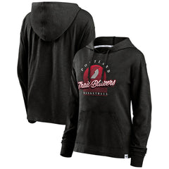 Portland Trail Blazers Women's Full Steam Slub Hoodie T-Shirt Black - Fanatics