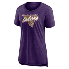 Los Angeles Lakers Women's True Classics Tri-Blend T-Shirt Heathered Purple - Fanatics