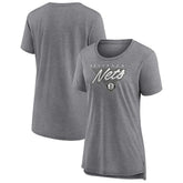 Brooklyn Nets Women's True Classics Tri-Blend T-Shirt Heathered Gray - Fanatics