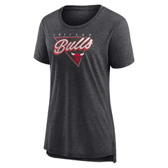 Chicago Bulls Women's True Classics Tri-Blend T-Shirt Heathered Charcoal - Fanatics
