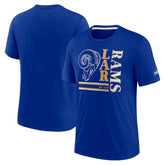 Los Angeles Rams Wordmark Logo Tri-Blend T-Shirt - Royal T-shirts