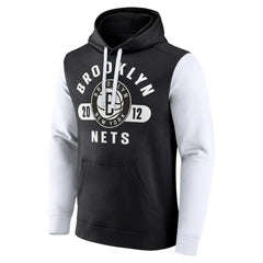 Brooklyn Nets Attack Colorblock Pullover Hoodie Black/White - Fanatics outlet