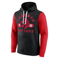 Toronto Raptors Attack Colorblock Pullover Hoodie Black/Red - Fanatics