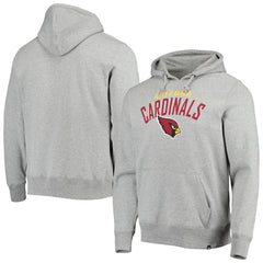Arizona Cardinals '47 Outrush Headline Pullover Hoodie - Heathered Gray Hoodies