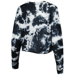 Chicago Bulls Women's Tie Dye Cropped Long Sleeve T-Shirt Black - New Era